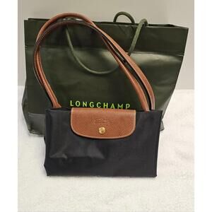 LONGCHAMP Le Pliage Original Large Tote Black Nylon Travel Shoulder Bag